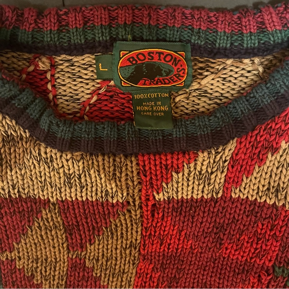 Vtg Boston Traders Patchwork Geometric Grandpacor… - image 2